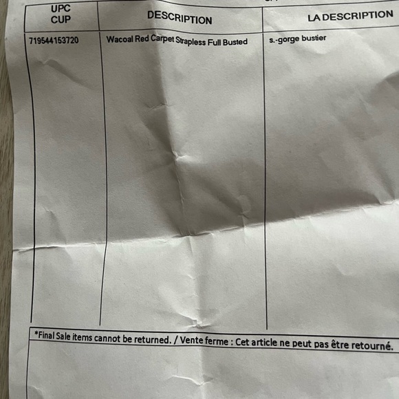 Wacoal Red Carpet Strapless Underwire bra 34B - Black - NWT - Picture 6 of 6